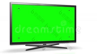 平板电视屏幕-绿色屏幕
